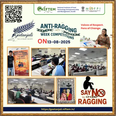 Anti-Ragging Week Competitions 2025 – Geetanjali NIFTEM Kundli photo, Aug 2025